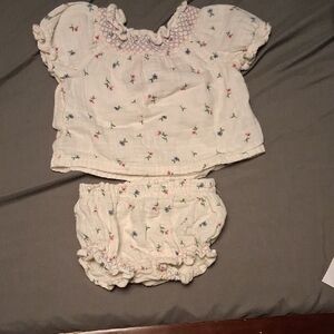 Floral Print Kids Top and Bloomers Set